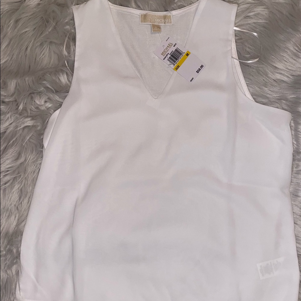 MK WHITE V-Neck Top